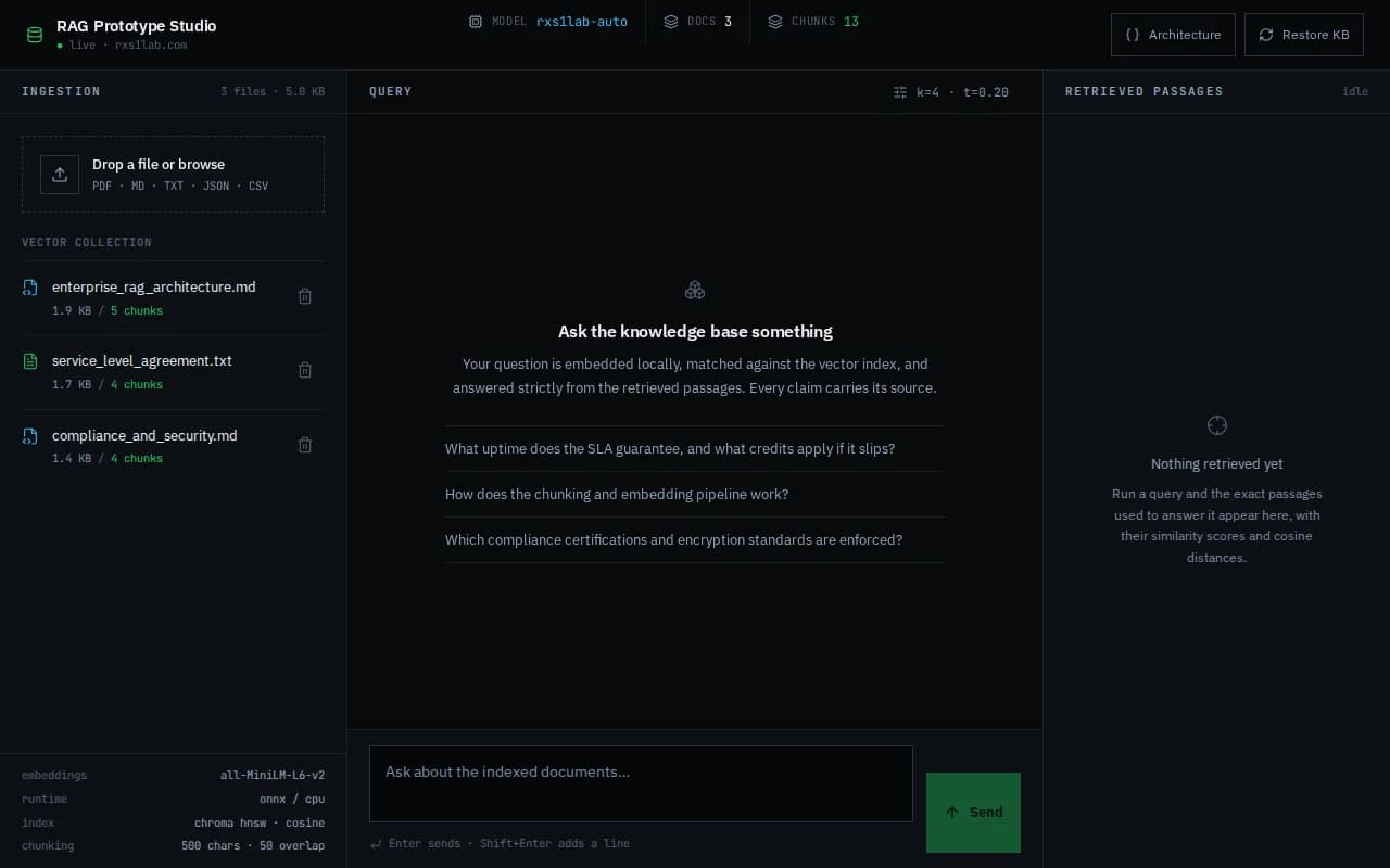 RAG Prototype Studio