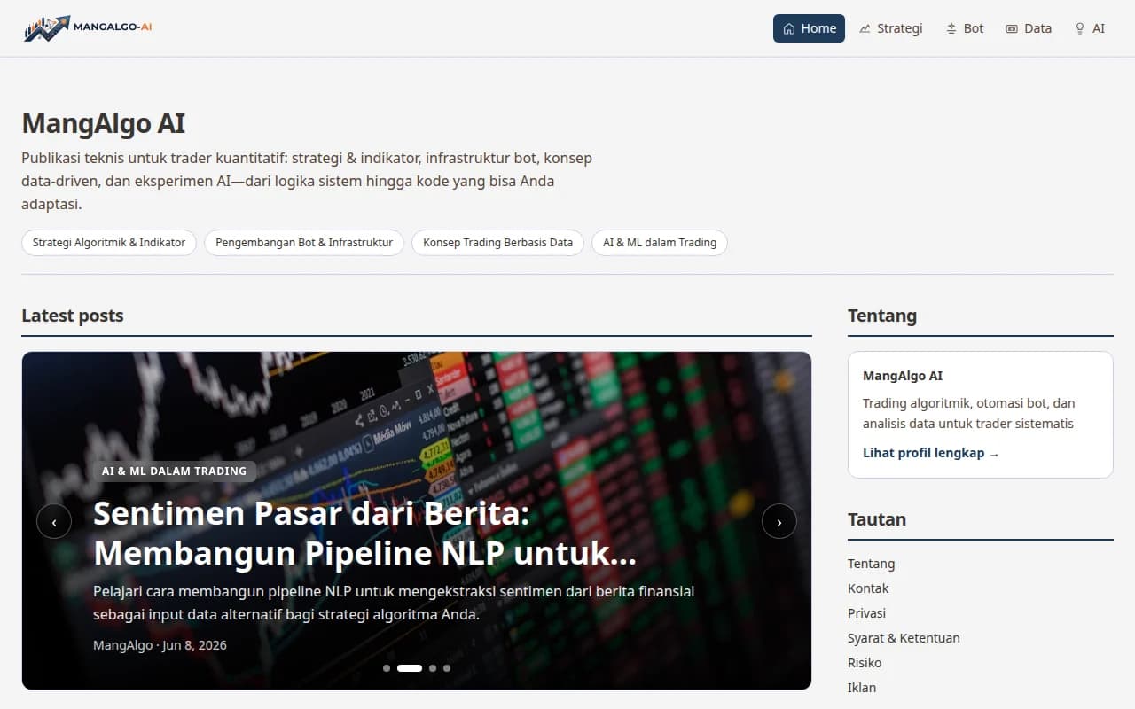 Autonomous AI publishing and blog application interface